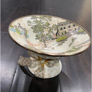 Mackenzie Childs aurora compote small with ribbon - rare retired item!